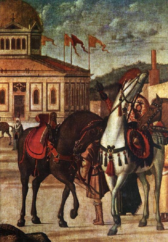 CARPACCIO, Vittore Triumph of St George (detail) dsf Norge oil painting art
